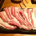 十勝ダイニング 豚っく - 新生姜と豚肉のしゃぶしゃぶの豚バラ肉１人前（夜 再訪）