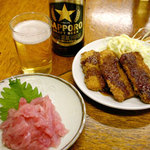 富士屋本店 - ハムカツ、まぐろ中落ち