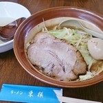 ラーメン東横 - 特製みそ 860円（煮玉子サービス）割りスープが付いてきます。
