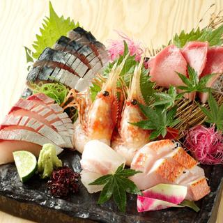 Assorted sashimi without considering profitability