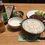 Gyuutan Sumiyaki Rikyuu - ぐるナビ定食とノンアルコール