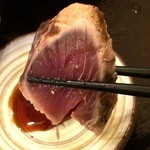 浜の台所　おらが - かつおのたたき、めっちゃ分厚い～！
ぜんぜん臭みもなくて新鮮！うまい!!