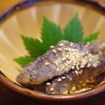 坂本小屋 - アマゴの稚魚の酢の物