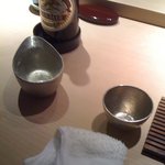 鮨 多門 - 錫の杯
