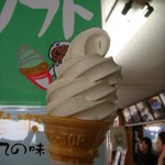 スコトン岬観光おみやげ店 - 昆布ソフトクリーム