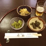 Kirishitasoba Yabu - 前菜に地元の姫筍。