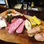 a table - 自家製シャルキュトリー　お肉の前菜盛り合わせ