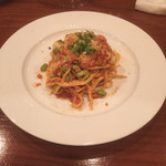 ビストロ 集 - 2015/07 真ダコのトマトソース タリオリーニ