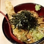 麺KAWAKEI - 冷や氏かき揚げそばのちくわ天のせ