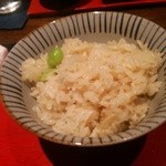 賛否両論 - (7/16)枝豆、新生姜、石川小芋の土鍋ご飯