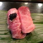 量平寿司 - 米沢牛とキャビア、中トロ