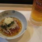 量平寿司 - 生ビールと鰹