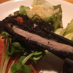 ボンマルシェ食堂 - 真っ黒ハムカツ