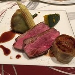 ラ スフォリーナ - バルバリー鴨のロースト　フォアグラのテリーヌを添えて　2015-7