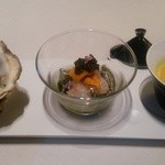 神戸牛炉釜炭焼ステーキ IDEA - 前菜のプレート