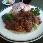 レストラン三澤亭 - 牛の味噌焼き(；´Д｀)