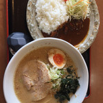 たまり屋 - 白担々麺＋カレーセット ¥750＋280