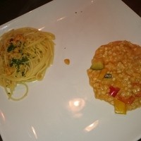 Ristorante YAMANOE - うにのペペロンチーノ・麦リゾット  野菜のソース.
