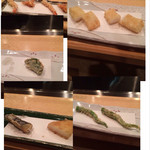 天ぷら　酒菜　醍醐 - コース料理の天ぷら各種！ 全てが旨いんです！！！