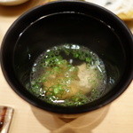 鮨 とかみ - まぐろのスジの出汁　コラーゲンスープ