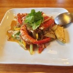 和sian-cafe aimaki - クン・パッポンカリー（海老と卵のカレー炒め）