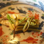 徳山鮓 - 稚鮎飯の酢の物