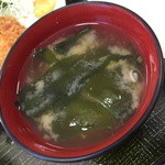 くりや - 味噌汁（１５０円）２０１５年７月