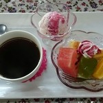 カフェテラス　れんげ - ランチについてるドリンク＆デザート