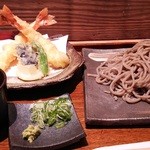 LDH kitchen IZAKAYA AOBADAI - 天婦羅ざる蕎麦（1700円）