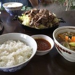 ドライブイン 増沢 - ジンギスカン＋肉汁定食