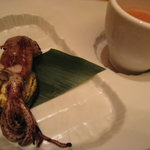 銀座 みやちく - 宮崎牛ロースステーキの前菜（宮崎県産食材使用）