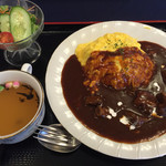 レストラン　グリーンリーフ - 鹿肉オムライスセット  1000円
            