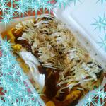 たここ - セットになってるのを注文しました。
たこ焼きもおいしかったけど、卵とチーズのやつも、おいしかったです！