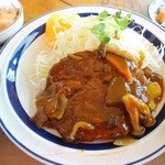 Aoki - 日替わりの煮込みハンバーグ定食(アップ)