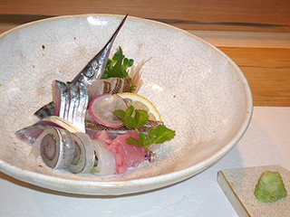 Sasa Sushi - サヨリとアイナメのお造り盛り合わせ