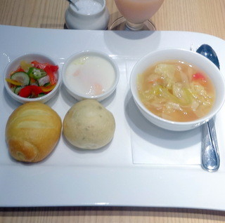 Yuderoichikyuuichifuromuarukecchino - モーニングセット、キャベツのスープ