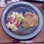 もうやんカレー 利瓶具 - 2015.7.20。ブュッフェ4皿目（皿を綺麗にしてなくてすみません）