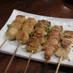 風来坊 - 焼き鳥盛り合わせ（570円）