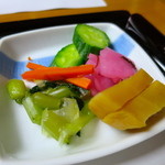 日の出 - 香の物　五種盛