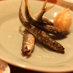 稚鮎をやいてもらいました