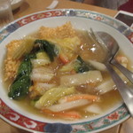 雲丹 - フカヒレとズワイ蟹のおこげ