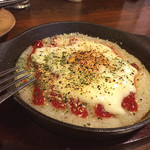 やきとん　すずき - ピザ風とろろの鉄板焼き480円