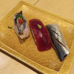 寿司栄 - 太刀魚炙り
            漬けマグロ
            コハダ