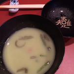 日本料理　あきの - コース椀物（枝豆のすり流し）