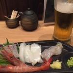 はす家 金沢駅前店 - お刺身3点盛り