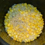 祇園迦陵 - 玉蜀黍(とうもろこし)とじゃこの釜飯