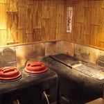 祇園 大渡 - 竈と焼き台。