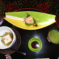 玉貴 - やまいも豆腐・じゅんさい・木の芽汁・いわなのお刺身