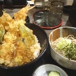 どんぷく - 天丼(700円)＋ミニ蕎麦(290円)