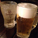 徳丸 - 生ビール３８０円、ハイボール３８０円